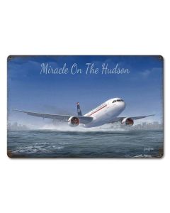 Miracle On The Hudson, Aviation, Metal Sign, Wall Art, 12 X 18 Inches