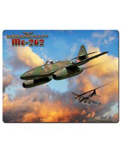 Me-262 Jet, Military, Metal Sign, Wall Art, 24 X 30 Inches
