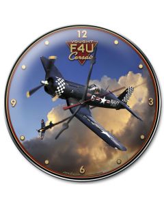 Corsair F4U, Aviation, Metal Sign 1, Wall Art, 14 X 14 Inches