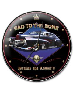 Bad to the Bone, Automotive, Metal Sign, Wall Art 1, 14 X 14 Inches