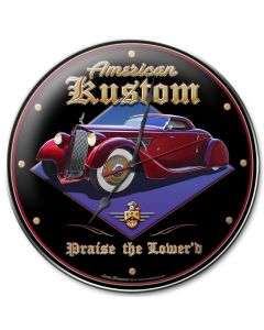 American Kustom, Automotive, Metal Sign, Wall Art, 14 X 14 Inches