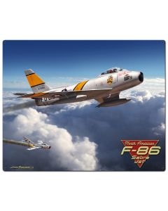 F-86 Saber Jet Vintage Sign, Aviation, Metal Sign, Wall Art, 24 X 30 Inches
