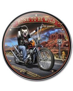 Bone To Be Wild, Automotive, Metal Sign, Wall Art, 14 X 14 Inches
