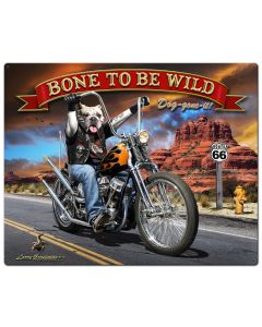 Bone To Be Wild Vintage Sign, Automotive, Metal Sign, Wall Art, 24 X 30 Inches