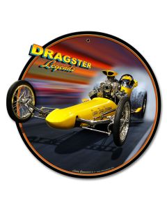 Dragster Legends Vintage Sign, Automotive, Metal Sign, Wall Art, 16 X 16 Inches