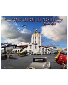Grand Central Air Terminal Vintage Sign, Aviation, Metal Sign, Wall Art, 30 X 24 Inches
