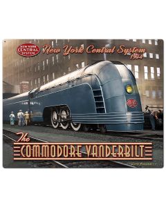 Commodore Vanderbilt Vintage Sign, Automotive, Metal Sign, Wall Art, 24 X 30 Inches