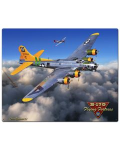 B-17G Flying Fortress  Vintage Sign, Automotive, Metal Sign, Wall Art, 24 X 30 Inches