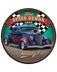 1936 Blown Coupe Vintage Sign, Automotive, Metal Sign, Wall Art, 28 X 28 Inches