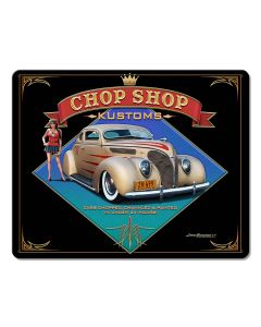 1938 Ford Kustom Vintage Sign, Automotive, Metal Sign, Wall Art, 15 X 12 Inches