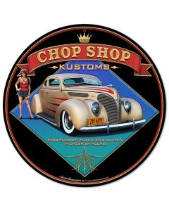 1938 Ford Kustom Vintage Sign, Automotive, Metal Sign, Wall Art, 14 X 14 Inches