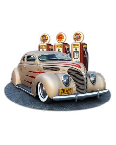 1938 Ford Kustom Vintage Sign, Automotive, Metal Sign, Wall Art, 18 X 14 Inches