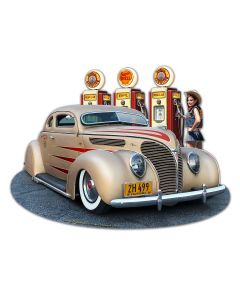 1938 Ford Kustom Vintage Sign, Automotive, Metal Signs, Wall Art, 18 X 14 Inches