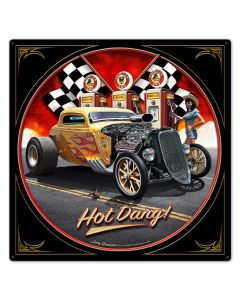 1933 Hot Dang, Automotive, Metal Sign, Wall Art, 24 X 24 Inches