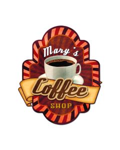 Coffee Shop 3-D Sign, 3-D, Metal Sign, Wall Art,  X  Inches