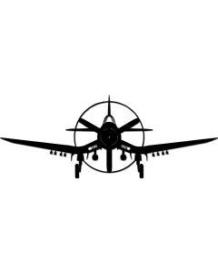 Corsair Plane Silhouette Vintage Sign, Aviation, Metal Sign, Wall Art, 38 X 15 Inches