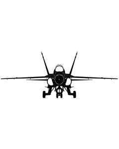 FA18 Hornet Silhouette Vintage Sign, Aviation, Metal Sign, Wall Art, 42 X 16 Inches