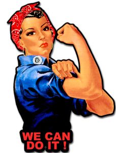 LATINA ROSIE WE CAN DO IT Vintage Sign, Pinup Girls, Metal Sign, Wall Art, 16 X 23 Inches