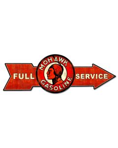 Full Service Mohawk Gasoline, Oil & Petro, Metal Sign, Wall Art, 32 X 11 Inches