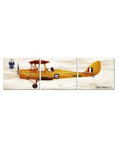 Tiger Moth T.2, Aviation, Metal Sign, Wall Art, 16 X 14 Inches