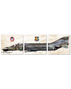 F-4D Phantom Vintage Sign, Aviation, Metal Sign, Wall Art, 48 X 14 Inches