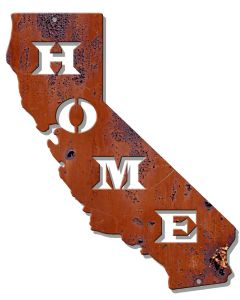 Home California Rust Vintage Sign, Home & Garden, Metal Sign, Wall Art, 23 X 28 Inches