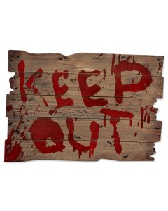 Keep Out Scary Vintage Sign, Halloween, Metal Sign, Wall Art, 14 X 20 Inches