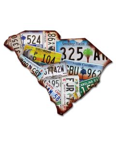 South Carolina License Plates, License Plates, Metal Sign, Wall Art, 18 X 14 Inches