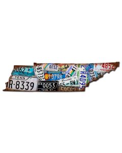 Tennessee License Plates, License Plates, Metal Sign, Wall Art, 28 X 7 Inches