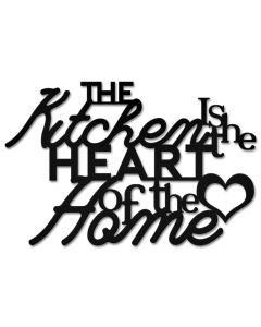 Kitchen Heart of The Home, Oil & Petro, Metal Sign, Wall Art, 25 X 16 Inches