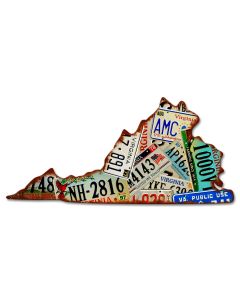 VIRGINIA LICENSE PLATES, License Plates, Metal Sign, Wall Art, 23 X 11 Inches
