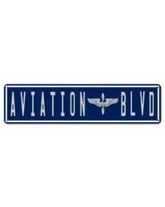 Aviation Blvd, Aviation, Metal Sign, Wall Art, 20 X 5 Inches