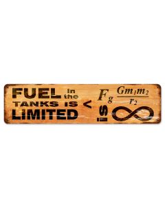 Fuel vs Gravity, Aviation, Metal Sign, Wall Art, 20 X 5 Inches