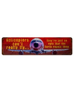Ground Repels Them, Aviation, Metal Sign, Wall Art, 20 X 5 Inches