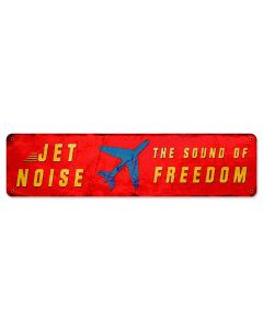 Jet Noise Sound Of Freedom, Aviation, Metal Sign, Wall Art, 20 X 5 Inches