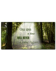 Once Upon A Time Vintage Sign, Home & Garden, Metal Sign, Wall Art, 36 X 18 Inches