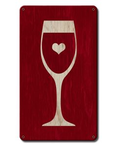 Red Wine Vintage Sign, Bar and Alcohol , Metal Sign, Wall Art, 8 X 14 Inches
