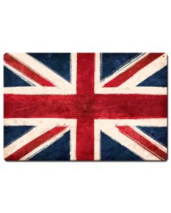 United Kingdom Union Jack Flag Vintage Sign, Travel, Metal Sign, Wall Art, 24 X 16 Inches