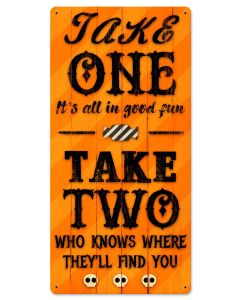 Take One Halloween Candy, Halloween, Metal Sign, Wall Art, 12 X 24 Inches