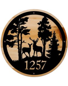 Forest Personalized Number, Home & Garden, Metal Sign, Wall Art, 28 X 28 Inches