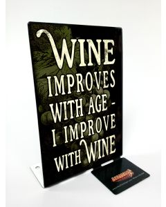 Improve Wine Vintage Sign, Bar and Alcohol , Metal Sign, Wall Art, 4 X 6 Inches
