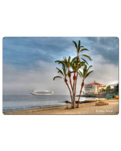 Palms Catalina Island Vintage Sign, Other, Metal Sign, Wall Art, 36 X 24 Inches