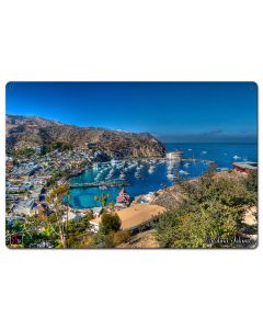 Island View Catalina Island Vintage Sign, Other, Metal Sign, Wall Art, 24 X 16 Inches