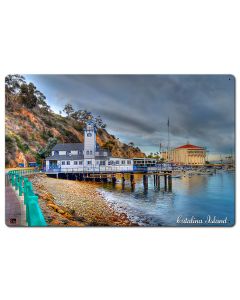 Lighthouse Catalina Island Satin Vintage Sign, Other, Metal Sign, Wall Art, 24 X 16 Inches