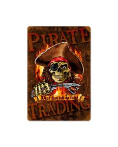 Pirate Cut Vintage Sign, Other, Metal Sign, Wall Art, 12 X 18 Inches