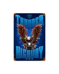 Thunder Highway Vintage Sign, Other, Metal Sign, Wall Art, 12 X 18 Inches