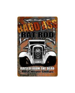Bad Ass Ratrod Vintage Sign, Other, Metal Sign, Wall Art, 12 X 18 Inches