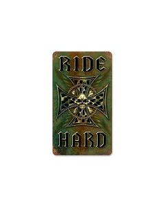 Ride Hard Vintage Sign, Other, Metal Sign, Wall Art, 8 X 14 Inches