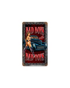 Bad Boys With Toys Vintage Sign, Other, Metal Sign, Wall Art, 8 X 14 Inches