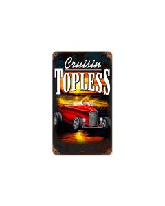 Cruisin Topless Vintage Signs, Other, Metal Sign, Wall Art, 12 X 18 Inches
